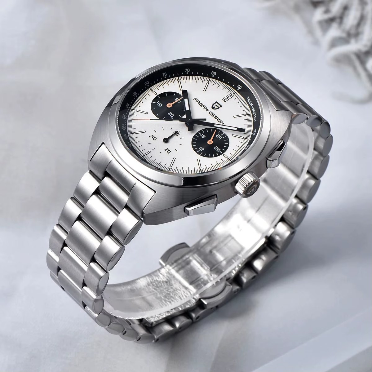 Pagani Design PD-1718 Panda Chronograph White thumbnail 3